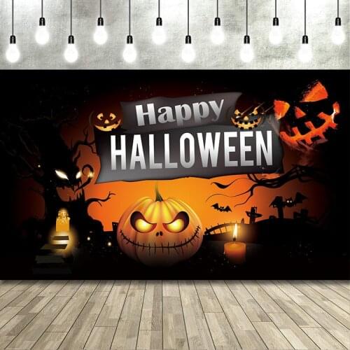 Halloween background party banner Background house props with festive atmosphere decoration Party Hanging Decor Porch Party