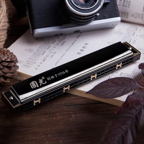 Advanced Performance 28 holes harmonica adult and children beginner self-taught stress Polyphonic C key double musical instrumen