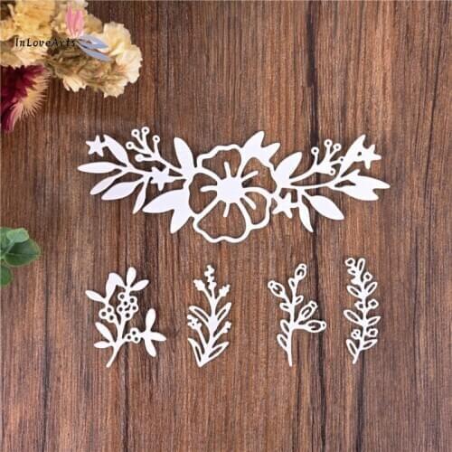 InLoveArts Leaf Branch Metal Cutting Dies Mold Cut Die Scrapbooking Embossing Card Paper Craft Knife Mould Blade Punch Stencils