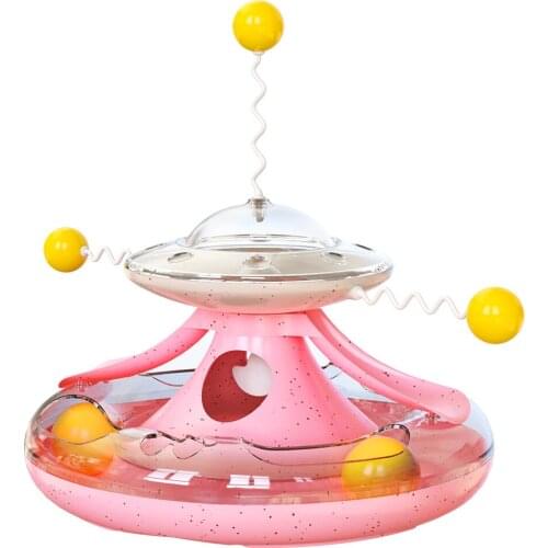 Interactive Rotatable Wheel Toy For Cats Kitten Dogs Pet Products Accessories Automatic Cat Food Outing Wheel Toy