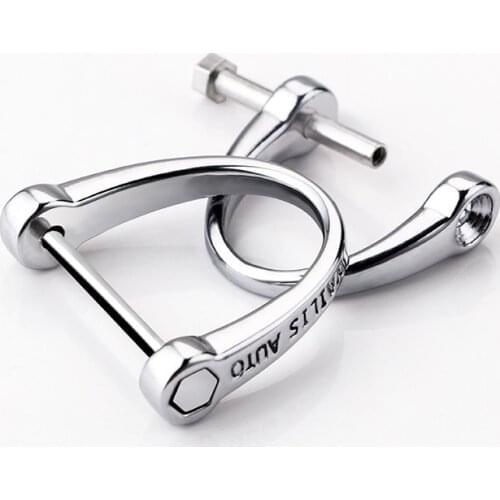 Thick Rod Classic D Shape Horseshoe Key Chain Car Interior Accessories Key Ring Car-styling Key Holder New