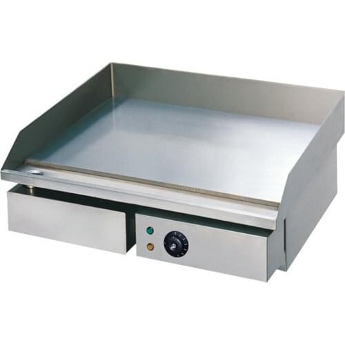 Commercial Electric Grill Flat Pan Teppanyaki Fried Machine Squid Griddle Machine Equipment