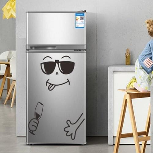 Cute Kitchen Sticker Refrigerator Vinyl Murals Creative Sticker Art Wall Decal Refrigerator Decor Door Sticker Home Decore