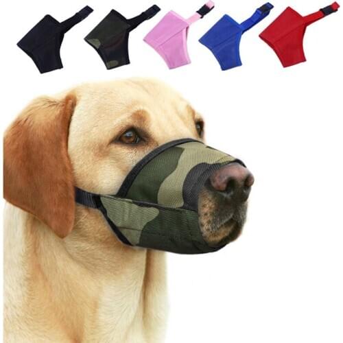 Adjustable Dog Mouth Muzzle Barking Nylon Anti Bark Bite Chew Training Products Pet Accessories Large Small Medium 7 Sizes