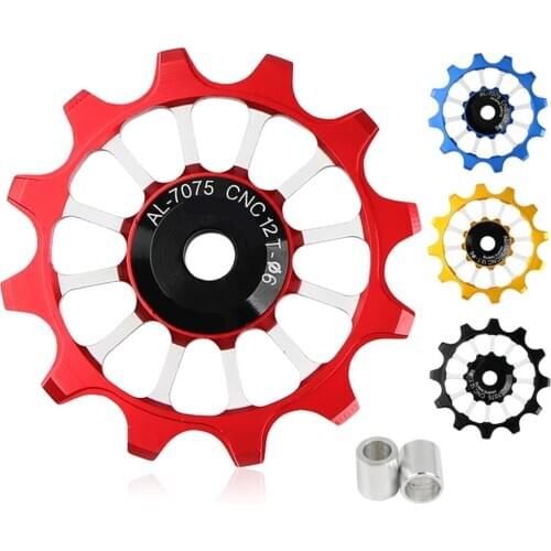 12T Road Bike Guide Roller Idler 6mm MTB Bicycle Rear Derailleur Wheel Pulley Bicycle Accessories Replacement Parts