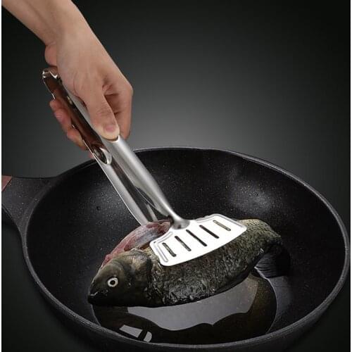 NEW 304 stainless steel fried fish shovel turning fish shovel multi-function frying shovel bread pancake steak clip spatula