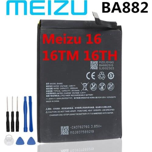 NEW Original Meizu 16 16TM 16TH Phone BA882 High Quality Battery+Tracking Number NEW Original Meizu 16 16TM 16TH Phone BA882 Hi