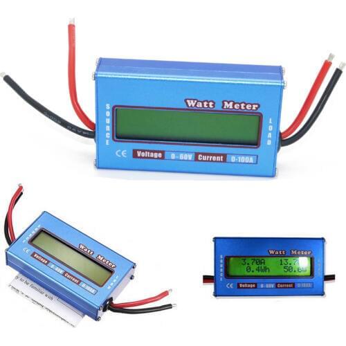 New LCD Simple DC RC Power Analyser Watt Volt Amp Meter 60V/100A Solar Wind Analyzer Helicopter