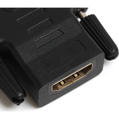 Wholesale 50PCS/LOT Black NEW DVI24+1 Male to HDMI-compatible Female Converter Adapter Coupler Joiner Convertor
