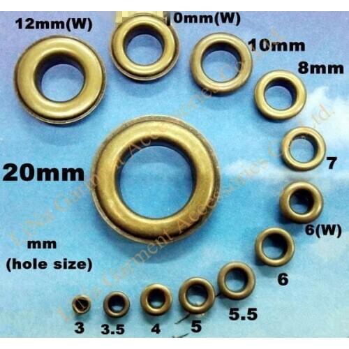 CPAM Shipping 5mm Eyelets for Apparel and Scrapbook Antique brass color metal eyelets for garment eyelet for bags