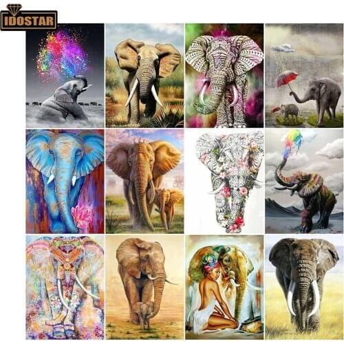 Full Square Diamond Embroidery Elephant 5D DIY Diamond Painting Animals Mosaic Rhinestone Pictures Home Decor Art Gift