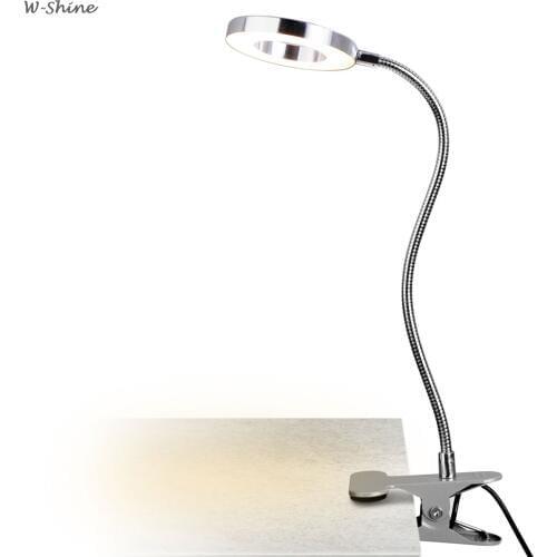 Portable Clip Table Lamp USB Rechargeable Dimming Desk Light Perfect for Night Reading Eyebrow Tattoo Nail Art Beauty Makeup