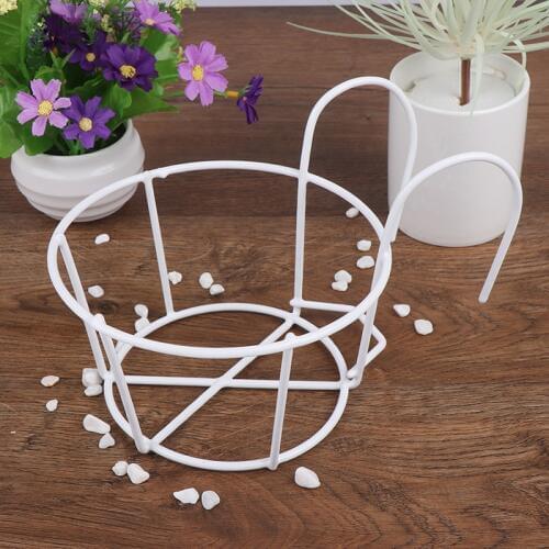 Garden Supplies Hanging Plant Iron Racks Balcony Round Flower Pot Rack Railing Fence Outdoor 1PCS