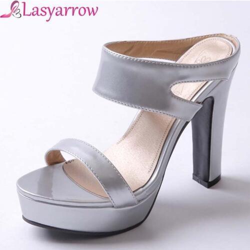 Lasyarrow Summer Platform Heels Sandals Women Open Toe Thick High Heels Sandals fashion Shoes Sandals For Women Big Size RM825