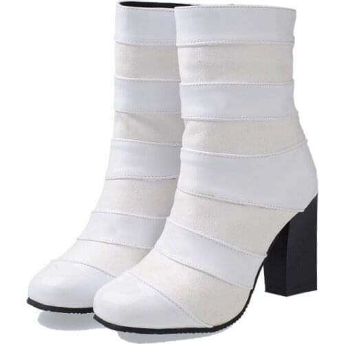 Big Size boots women shoes ankle boots for women ladies boots shoes woman winter Spell color thick with