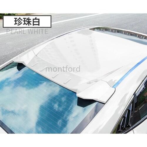 SHCHCG For Honda Civic 10th Sedan Spoiler 2016 2017 ABS Plastic Rear Boot Trunk Lip Wing Rear Roof Spoiler 3Pcs/set Car Styling