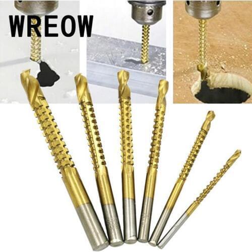 6PCS Countersink Drill Bit Mini HSS Titanium Coated Wood Twist Power Drill Bit Tool Set Woodworking 3mm 4mm 5mm 6mm 6.5mm 8mm