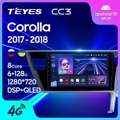 TEYES CC3 For Toyota Corolla 11 2017 2018 Right hand driver Car Radio Multimedia Player Navigation stereo GPS No 2din 2 din DVD