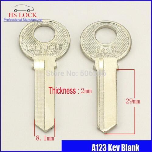 Thickness ,Right bath ,three huan Door Key blank Locksmith Supplies Blank Keys cilvil Horizontal key machine A123