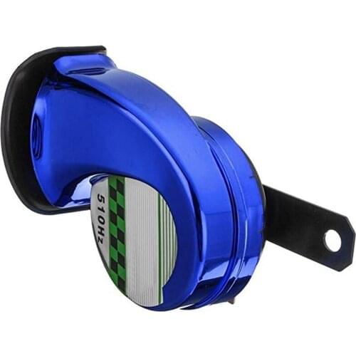 Universal DC130Db Snail Air Motorcycle Horn Siren Loud for Car Truck Motorbike Waterproof Blue