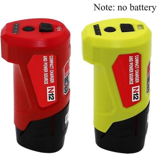 Conversor De Carregador Adaptador De Carregamento De Energia Usb Para Milwaukee M12 49-24-2310 48-59-1201 8-12 V Li-ion Bateria