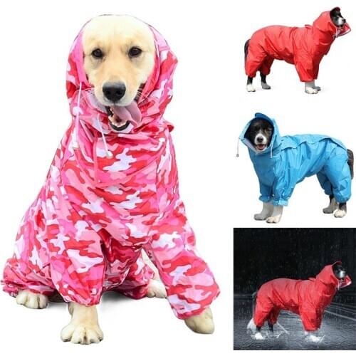 Waterproof Pet Cat Dog Raincoat Hooded Reflective Puppy Small Dog Rain Coat Jacket for Dogs Soft Breathable Mesh Dog Clothes