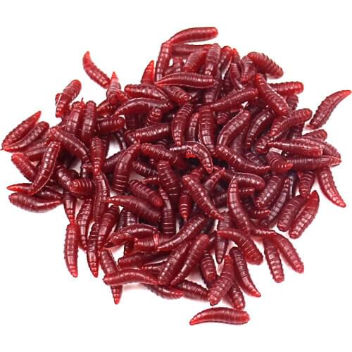100pcs 1.5cm 0.12g guano larvae proteinave and lure worm bait for fishing worm lures, Fish Apelejos