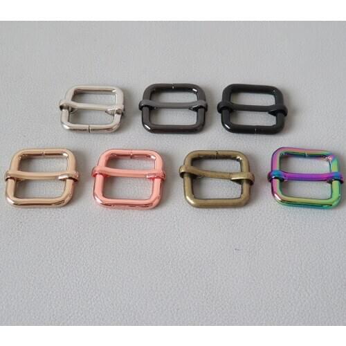100Pcs/Lot 20mm Metal Adjuster Tri Glides Slider For Bag Strap Belt Loop Dog Pet Collar Backpack Clasp Handmade Sewing Accessory