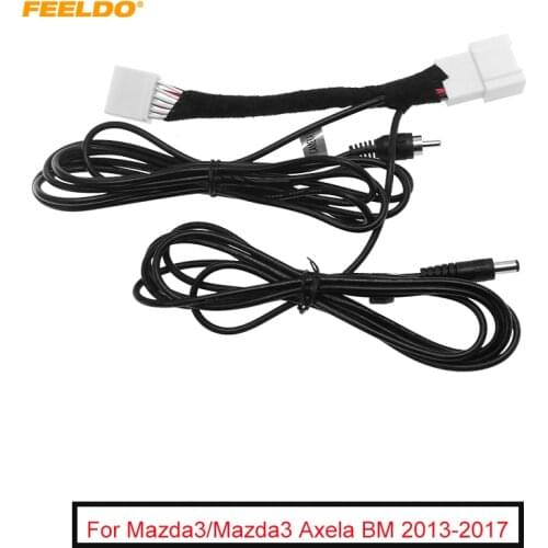12Pin Reverse Backup Camera Features Extended Wiring Harness Adapter For Mazda3/Mazda3 BM/Axela(2013~2017) OEM Factory Stereo
