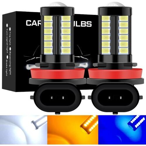 2x Led Fog Lights H11 H8 H16 JP/EU HB4 HB3 9006 9005 5730 33SMD 1500LM 6000K White Auto Driving Running LED Fog Lamps 12V 24V