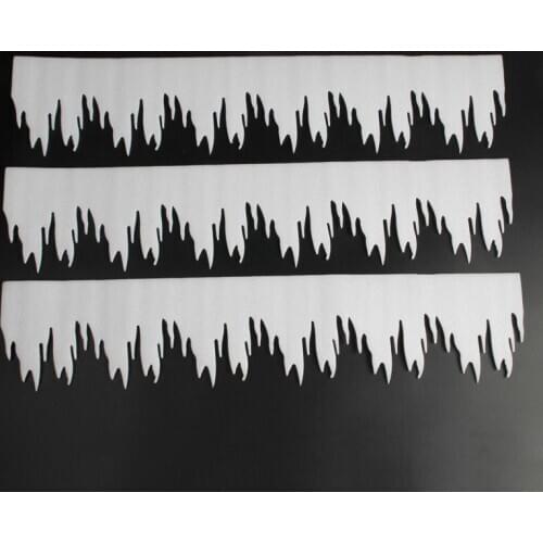 3pcs/lot White Foam Ice Strip Icicle Pendant Decorations Merry Christmas Ornaments Snow Decor for Wall