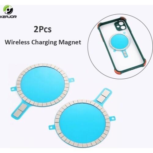 2Pcs Magnet Sticker Wireless Charging Magnetic For iPhone 12 Pro Max Mini 11 XS XR Mobile Phone Back Cover Strong Magnet