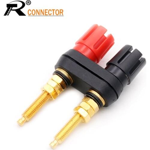 1pc New Extended Speaker banana plugs BINDING POST terminals banana socket Dual Female Banana Connector for Speaker Amplifier
