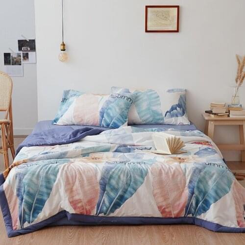 2021 Luminous Soy Street Fashion Cartoon Mint Fragrance Summer Quilt Blanket White Pink Blue Green 150 180 200