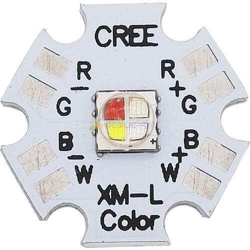 5pcs Cree XLamp XML XM-L RGBW RGBWW RGB+Cool/Warm White 12w 4 chip LED Emitter Bulb Mounted on 20mm Star PCB For Stage Light