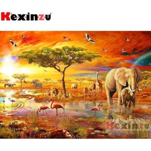 New 2019 5D DIY Full Square Diamond Painting"animal world"3D Round Embroidery Cross Stitch handcraft work Home Decor X78855