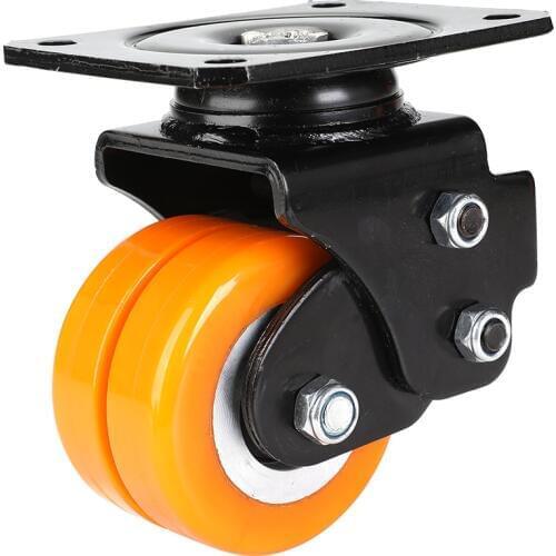 Shock-absorbing Caster Spring Universal Wheel AGV Trolley Door Telescopic Polyurethane Wheel Suspension