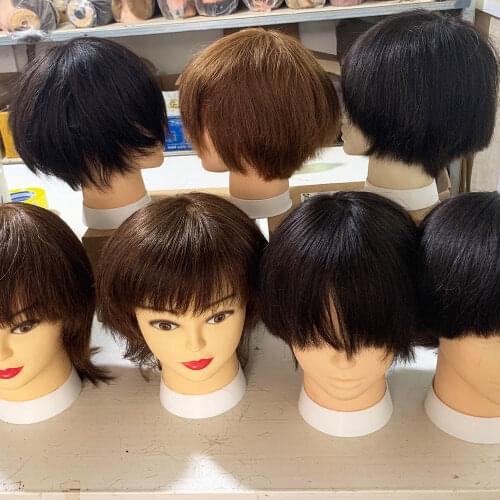 Aobocca 100% Human Hair Model Head Doll Head Mens Head Model Fine Cutting Bleaching And Dyeing Roll Bar Tin Foil Ironing