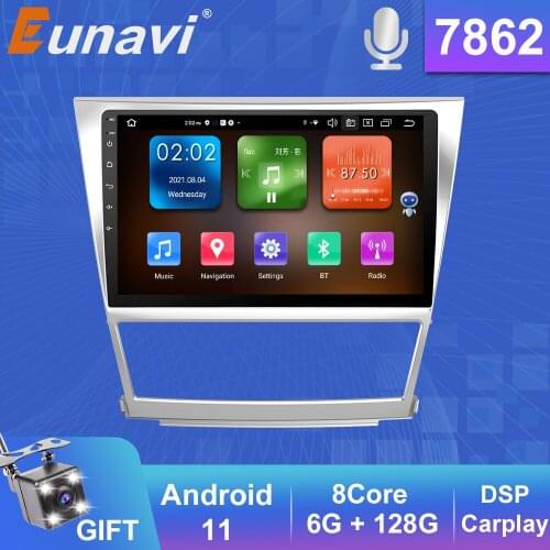 Eunavi 4G 2Din Android 11 Car Radio For Toyota Camry 6 40 50 2006 2007 - 2011 Multimedia Video Player Navigation GPS Carplay
