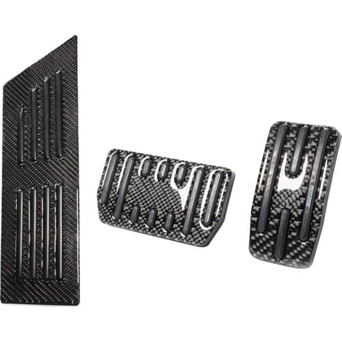 3 Pcs Car Foot Rest Pedal Pad Fuel Brake Pedal for Tesla Model 3 Y Non-Slip Accelerator Pedal Kit, Carbon Fiber