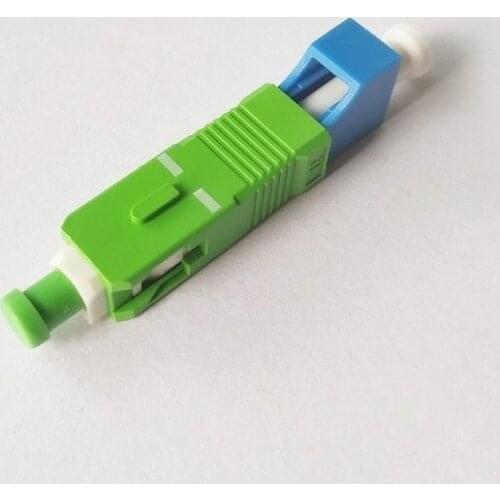 Free Shipping 2pcs/lot Fiber Optic SC LC Adapter SC APC Male to LC UPC Female Singlemode Hybrid Adapter Connector