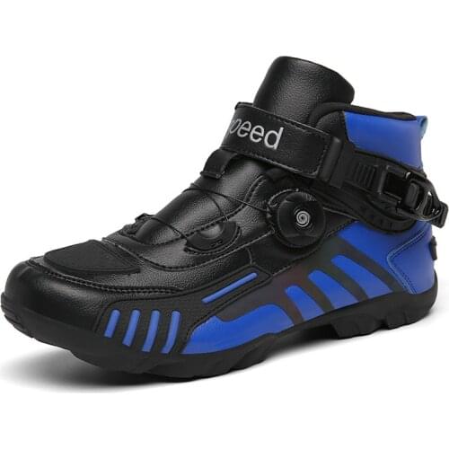 Speed Motorcycle Boots Men Motocross Boots Motorbike Shoes Biker Moto Boots Protective Gear Riding Racing Motorcycle Shoes