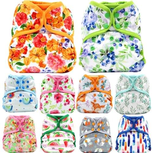 Asenappy Baby Diapers One Size Reusable Cloth Colour Nappy Waterproof Cover Wrap To Use With Flat or Fitted Nappy Diaper