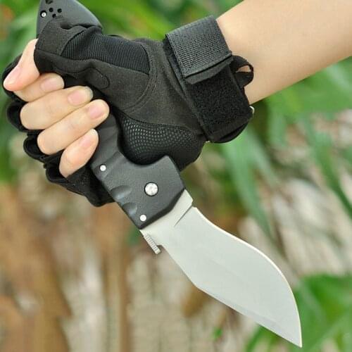 Outdoor Survival Camping Tactical Folding pocket Knife AUS - 8 Fixed Blade Nylon Glass Fiber Handle Edc Tool Straight Knife