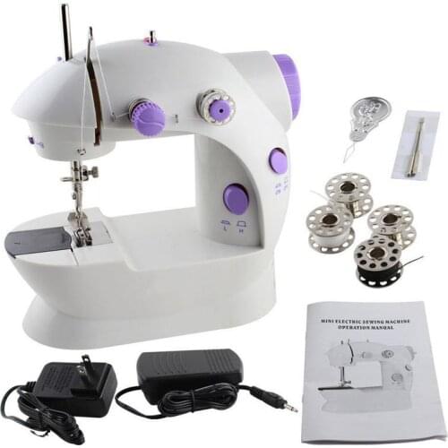 Electric Mini Sewing Machine For Home Hand Machine To Sew 110/220V Speed Adjustment with Light Handheld Sewing Machine