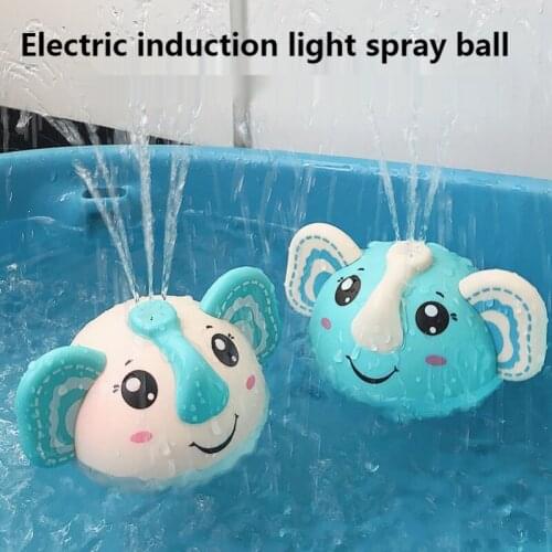 Baby Shower Toys Childrens Rotating Elephant Spray Ball Baby Playing In The Water Shower Induction Luminous Baby Toys