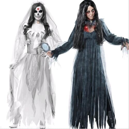 Girls cosplay Halloween horror carnival costumes Zombie costumes Bridal dresses