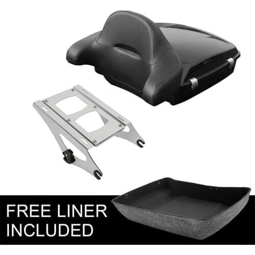 Motorcycle Chopped Trunk Backrest Mount Rack For Harley Tour Pak Touring Road King Street Glide 2014-2020