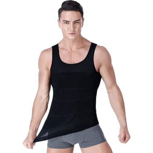 Mens Slimming Body Shapewear Corset Vest Girdle Shirts Compression Abdomen Tummy Belly Control Slim Waist Cincher Corset Top