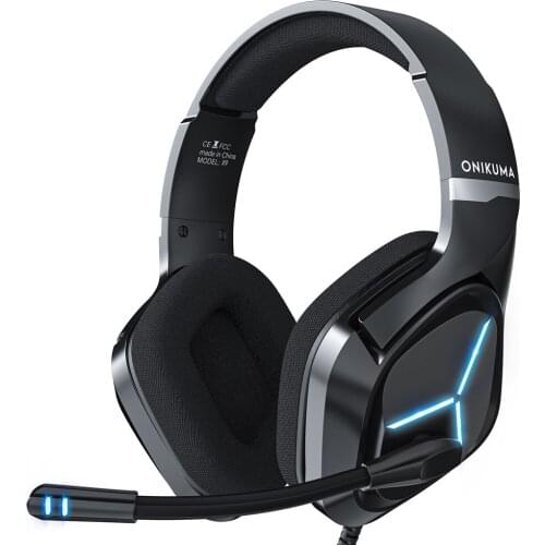 New ONIKUMA X9 3.5mm Wired Game Audio Headset with Microphone Anti-Noise E-sport Earphones for PS4 Notebook